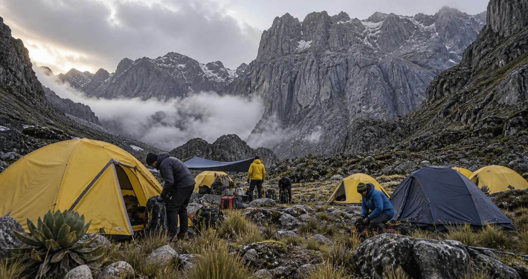 Yellow Valley expedition base camp