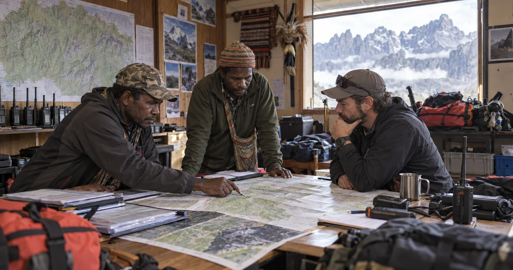 Papua expedition coordinators planning permits and access